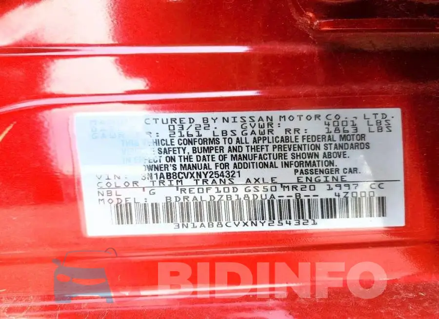 3N1AB8CVXNY254321 Photo# 11