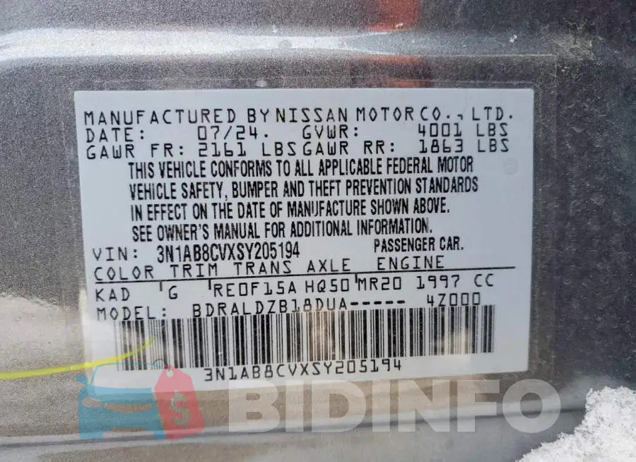 3N1AB8CVXSY205194 Photo# 12