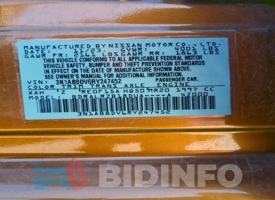 3N1AB8DV6RY247452 Photo# 12