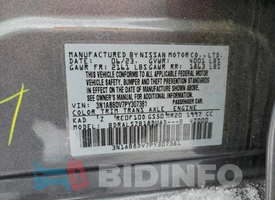 3N1AB8DV7PY307381 Photo# 12