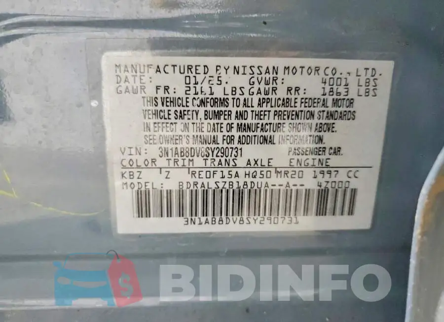 3N1AB8DV8SY290731 Photo# 13