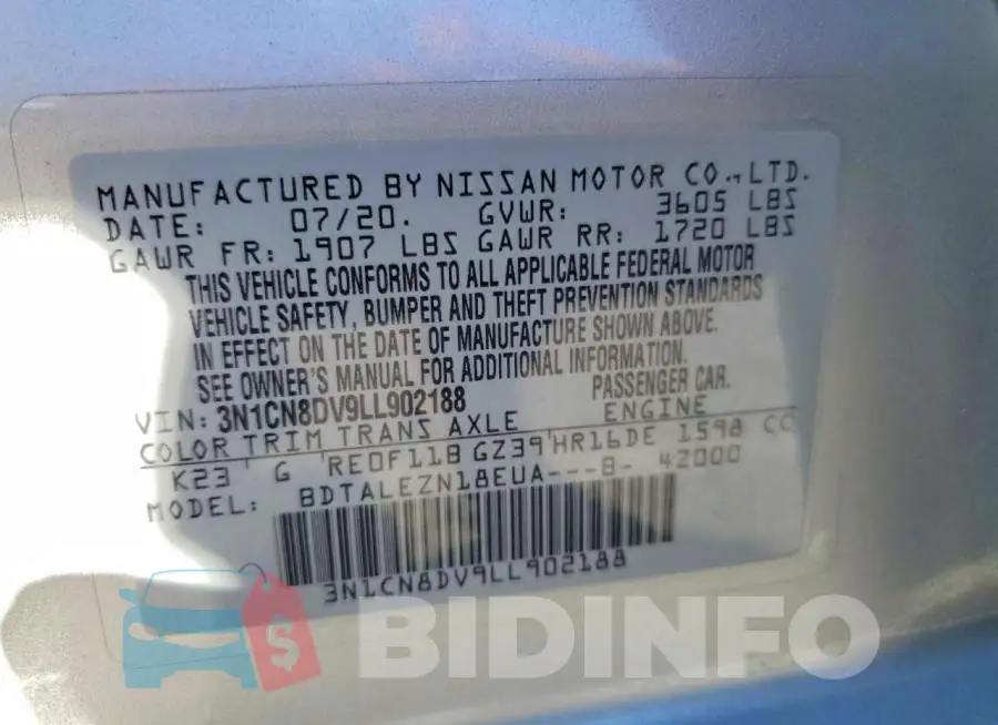 3N1CN8DV9LL902188 Photo# 12