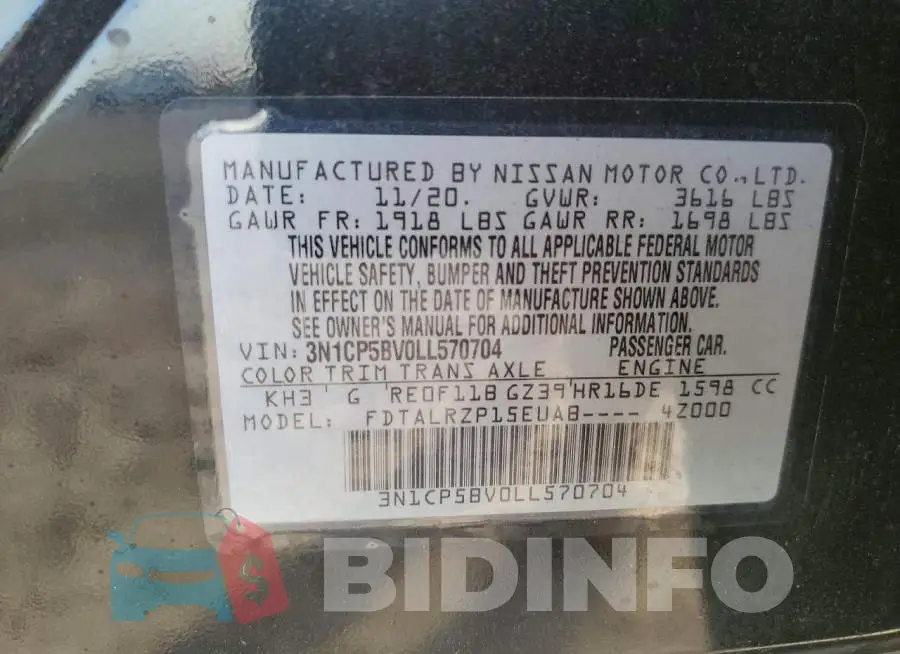 3N1CP5BV0LL570704 Photo# 13