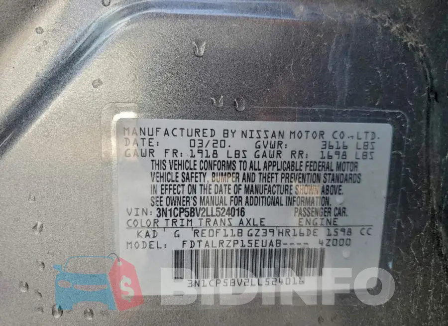 3N1CP5BV2LL524016 Photo# 13