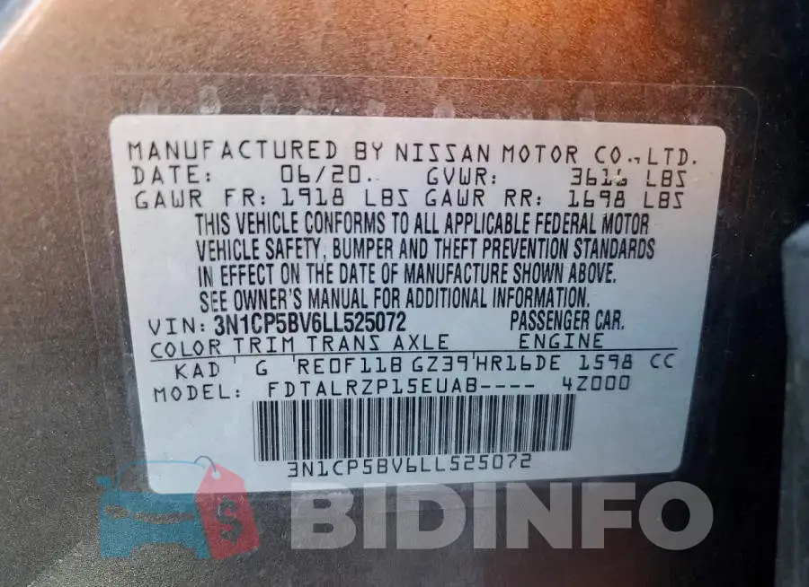 3N1CP5BV6LL525072 Photo# 12