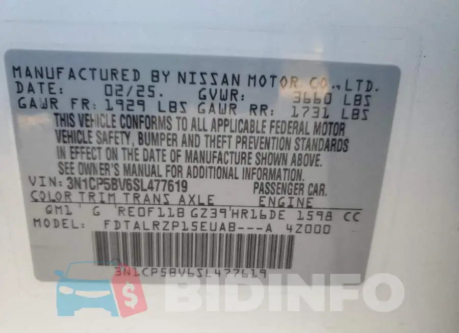 3N1CP5BV6SL477619 Photo# 13