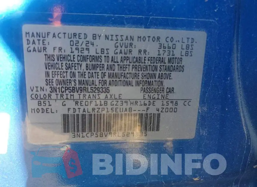 3N1CP5BV9RL529335 Photo# 13