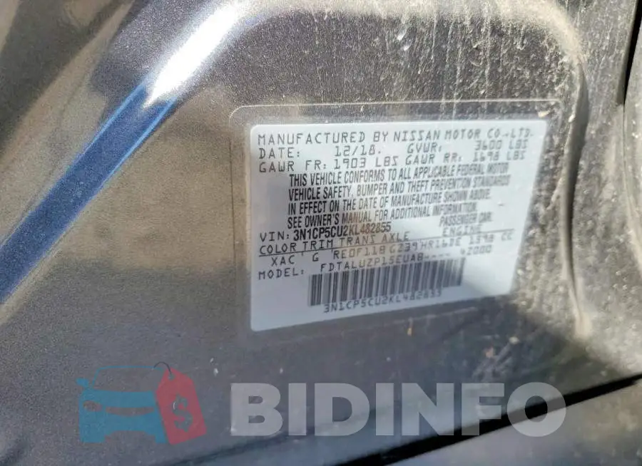 3N1CP5CU2KL482855 Photo# 13