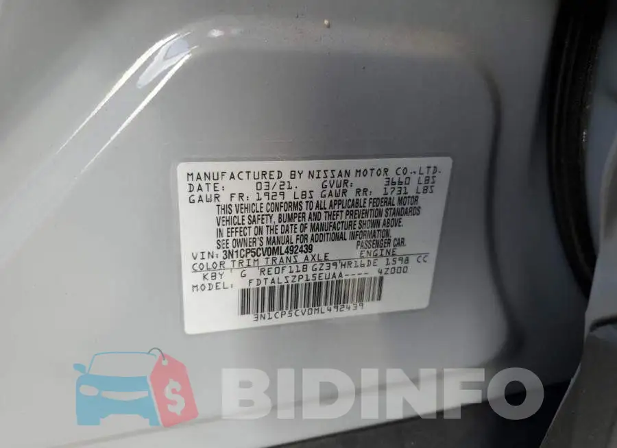 3N1CP5CV0ML492439 Photo# 13