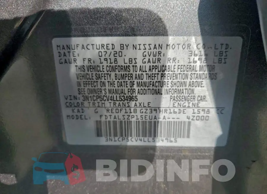 3N1CP5CV4LL534965 Photo# 13