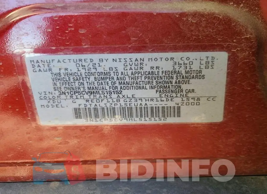 3N1CP5CV9ML515152 Photo# 13