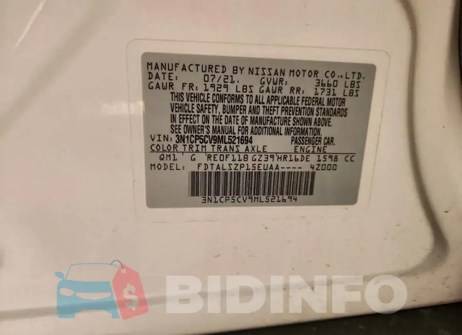 3N1CP5CV9ML521694 Photo# 12