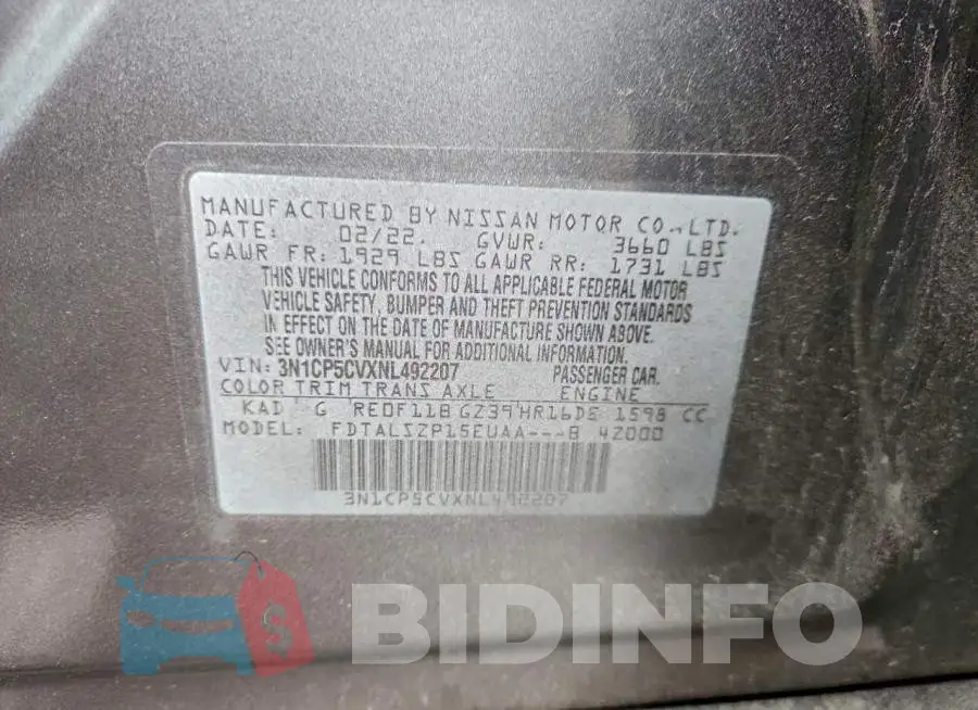 3N1CP5CVXNL492207 Photo# 12