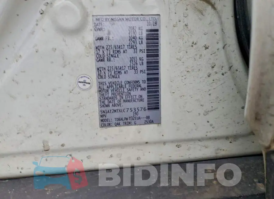 5N1AT2MTXLC753576 Photo# 13