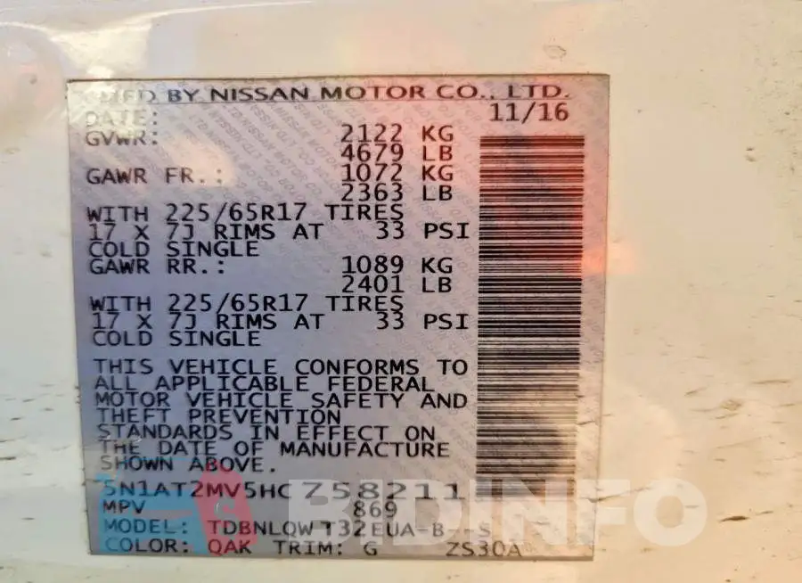 5N1AT2MV5HC758211 Photo# 13