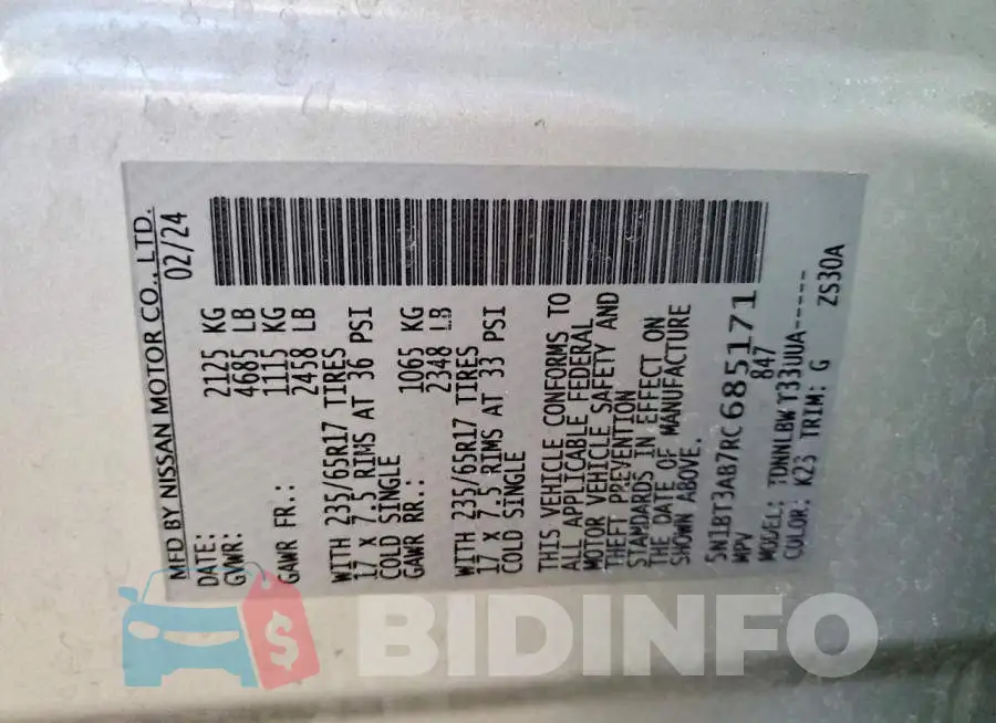 5N1BT3AB7RC685171 Photo# 13