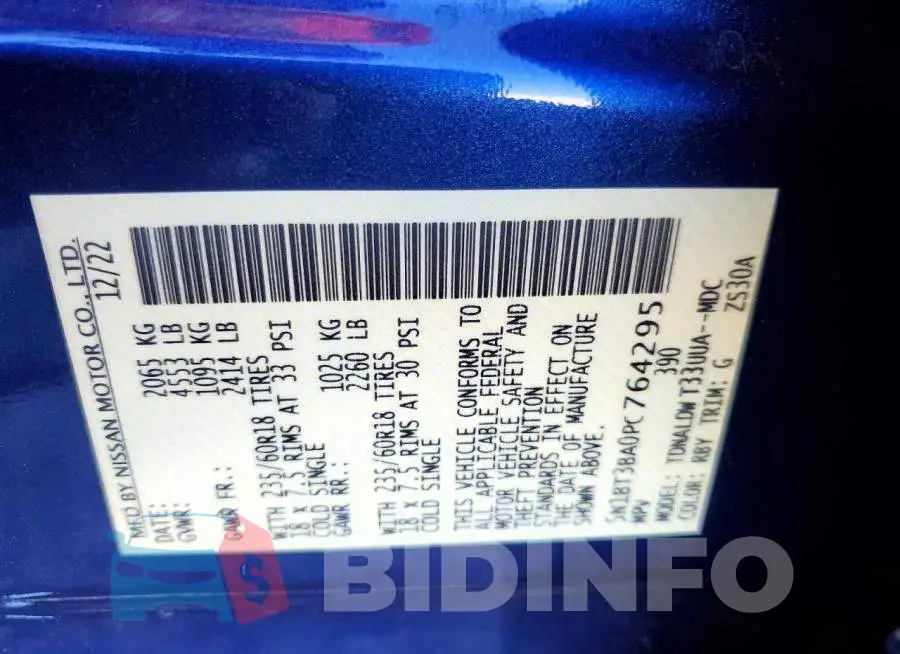 5N1BT3BA0PC764295 Photo# 13