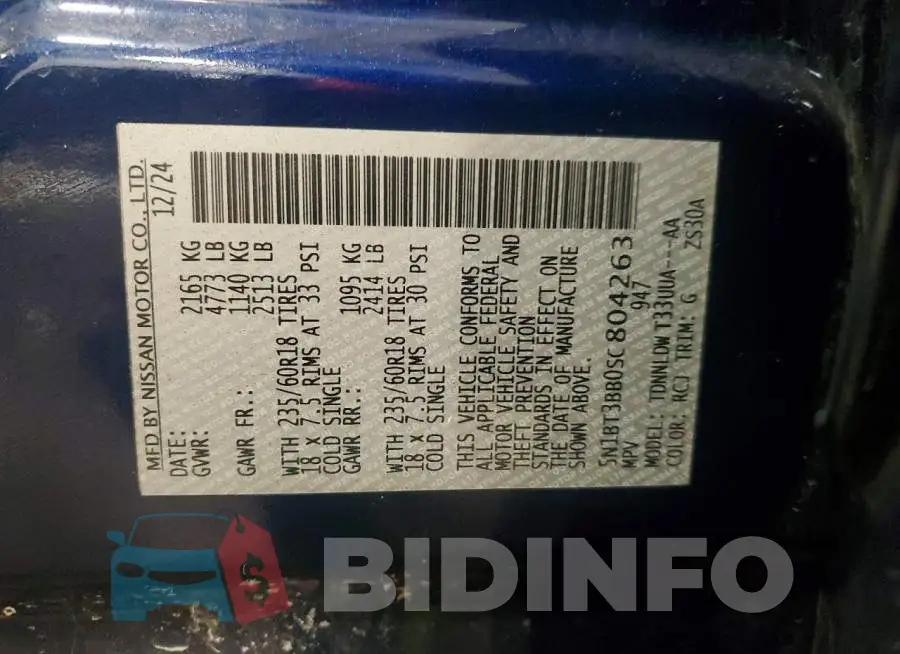 5N1BT3BB0SC804263 Photo# 13