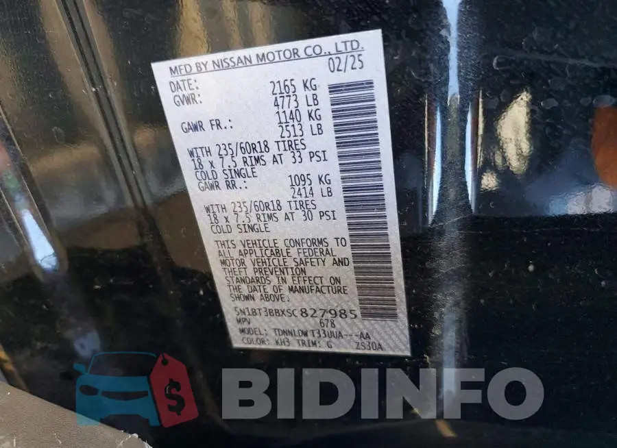 5N1BT3BBXSC827985 Photo# 13