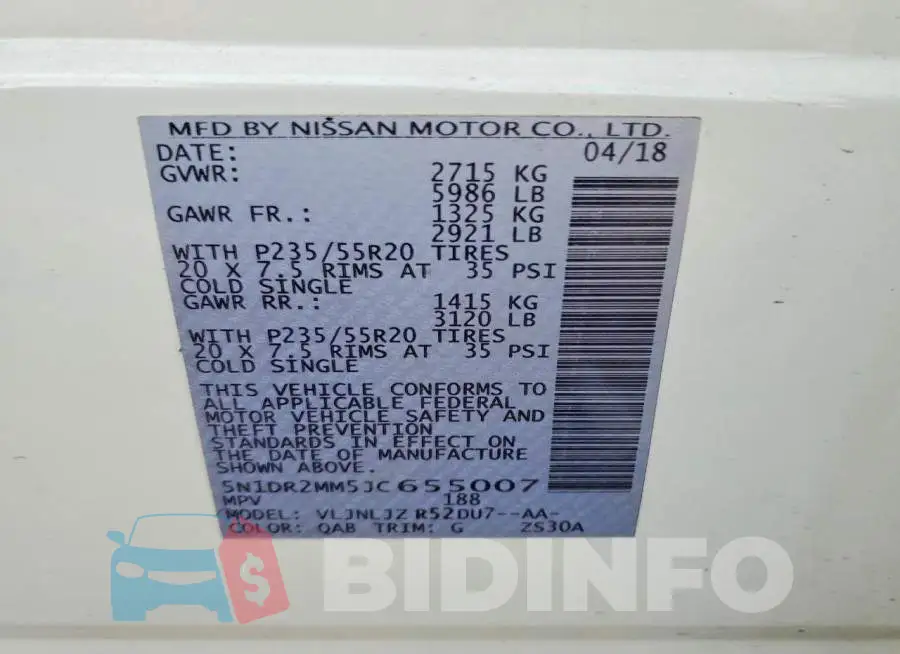 5N1DR2MM5JC655007 Photo# 13