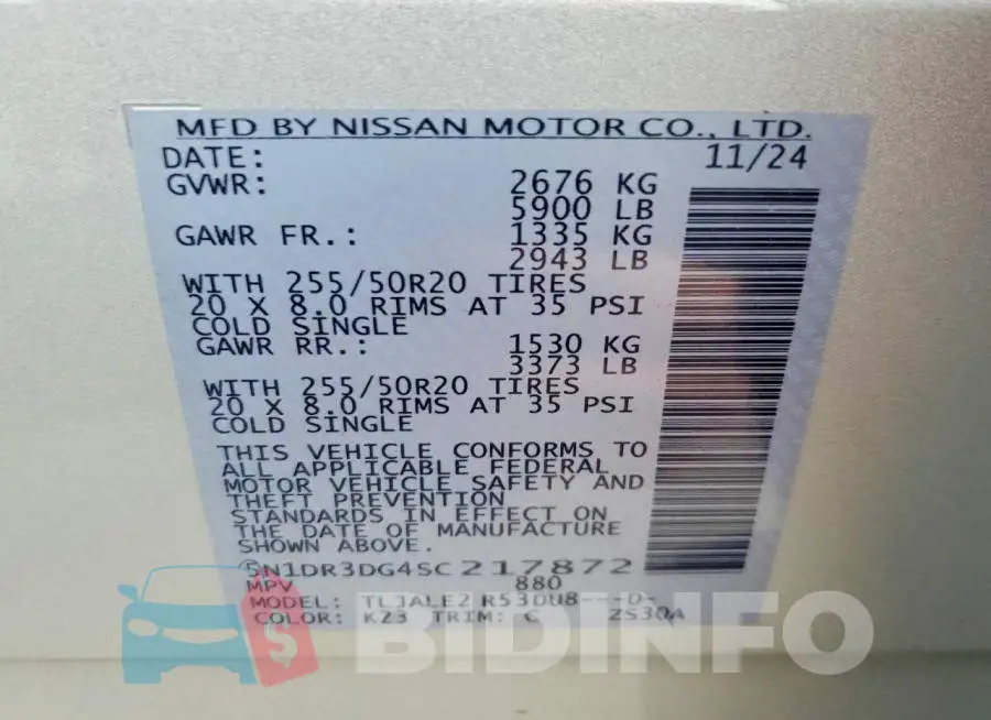 5N1DR3DG4SC217872 Photo# 13
