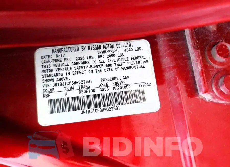 JN1BJ1CP3HW022591 Photo# 13