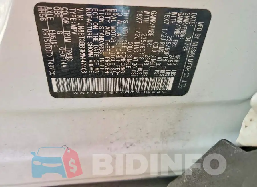 JN8BT3BB9RW447408 Photo# 13