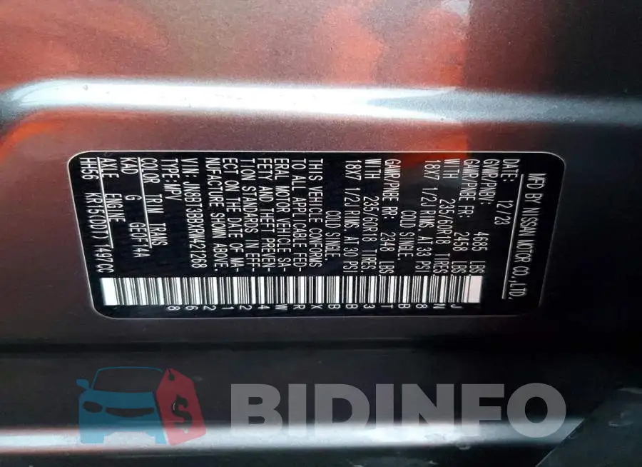 JN8BT3BBXRW421268 Photo# 13
