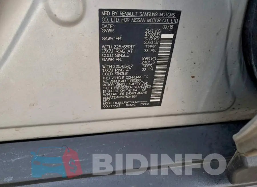KNMAT2MV2KP504864 Photo# 12
