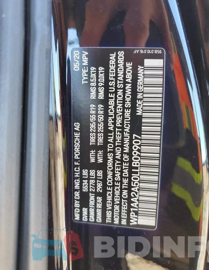 WP1AA2A50LLB09907 Photo# 13