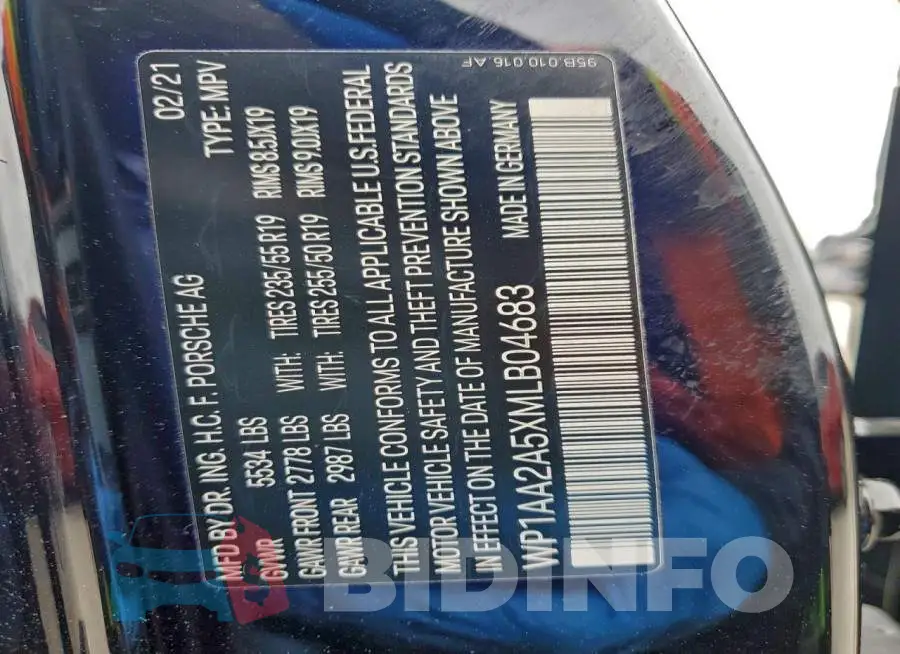 WP1AA2A5XMLB04683 Photo# 13