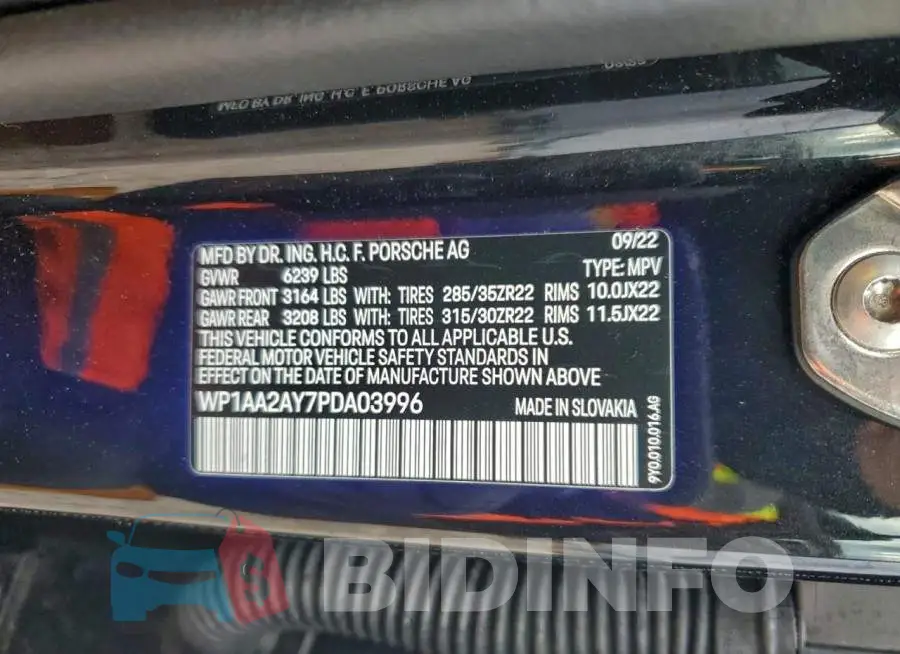 WP1AA2AY7PDA03996 Photo# 14