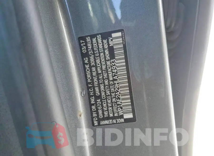 WP1AE2A29HLA74933 Photo# 13