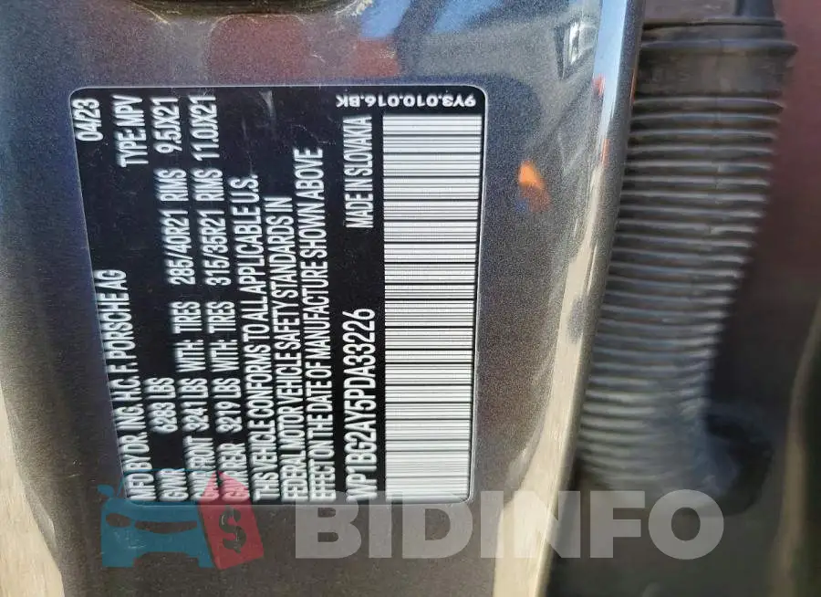 WP1BG2AY5PDA33226 Photo# 12