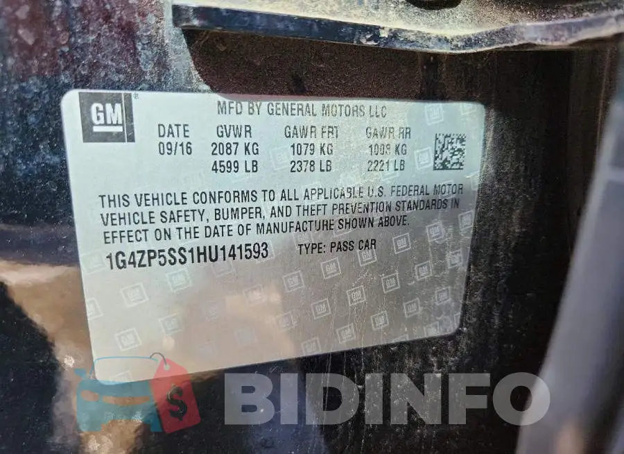 1G4ZP5SS1HU141593 Photo# 12