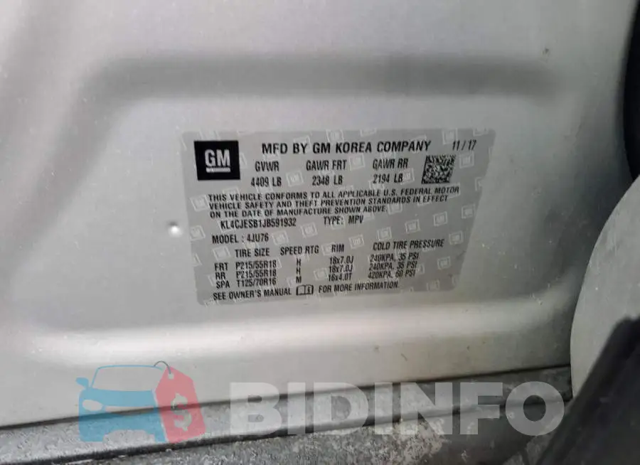 KL4CJESB1JB591932 Photo# 13