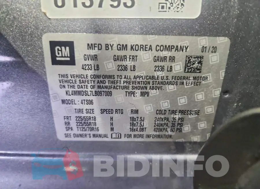 KL4MMDSL7LB097009 Photo# 12