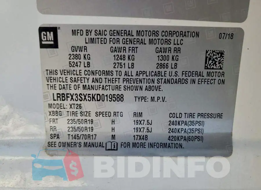 LRBFX3SX5KD019588 Photo# 13