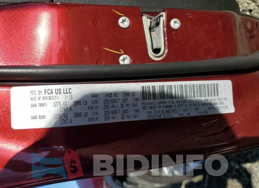 1C4PJMLX8KD105117 Photo# 13