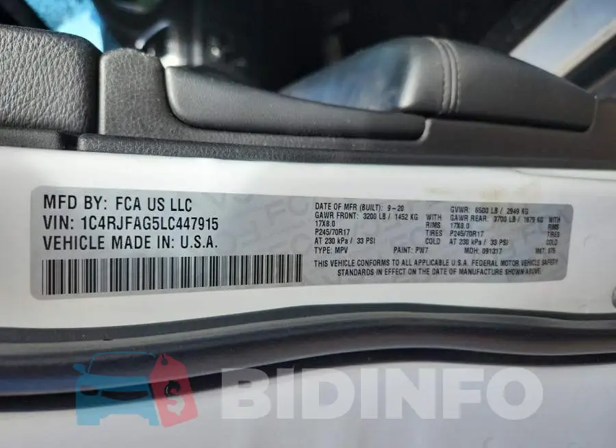 1C4RJFAG5LC447915 Photo# 13