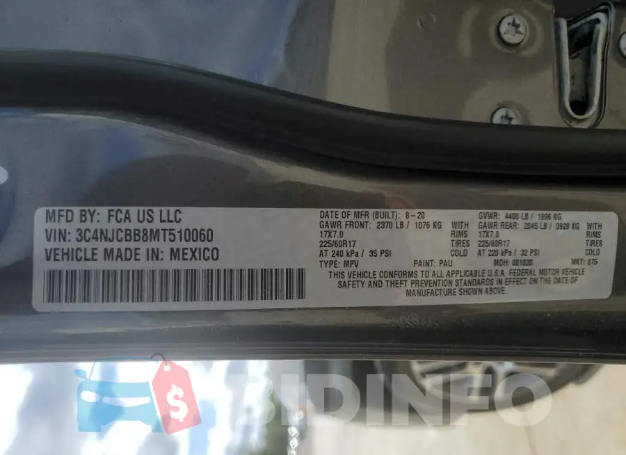 3C4NJCBB8MT510060 Photo# 12