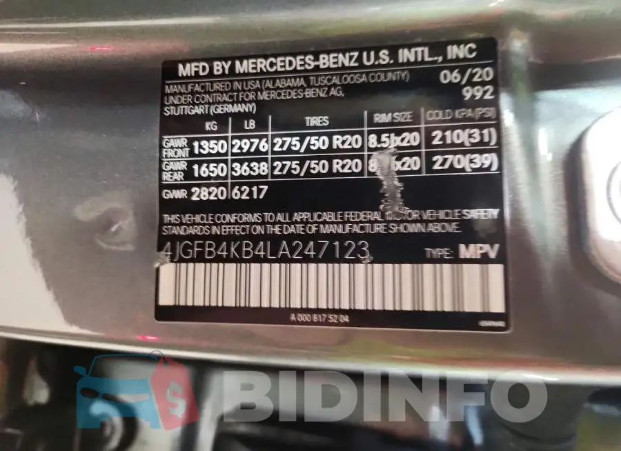 4JGFB4KB4LA247123 Photo# 13