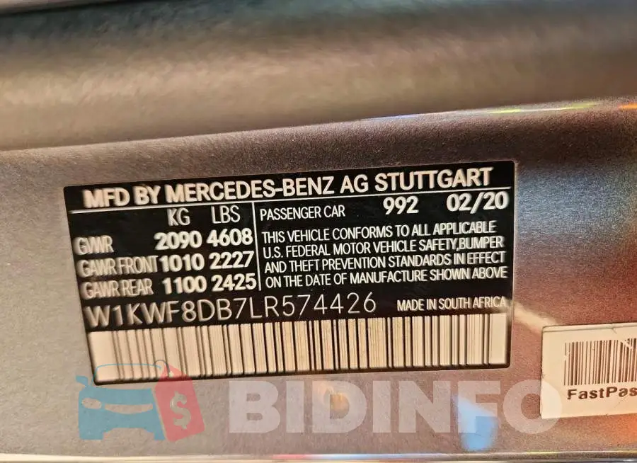 W1KWF8DB7LR574426 Photo# 12