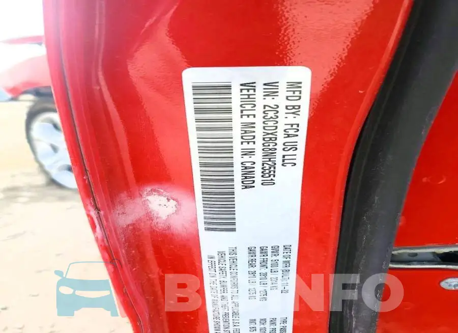 2C3CDXBG8NH255510 Photo# 12