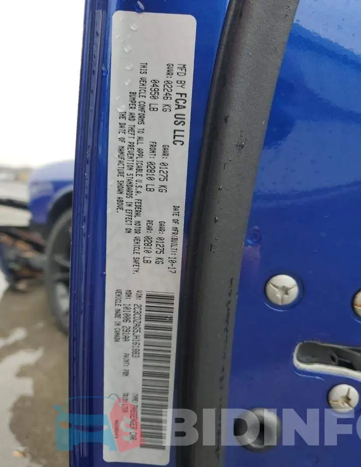 2C3CDZAG5JH161883 Photo# 13