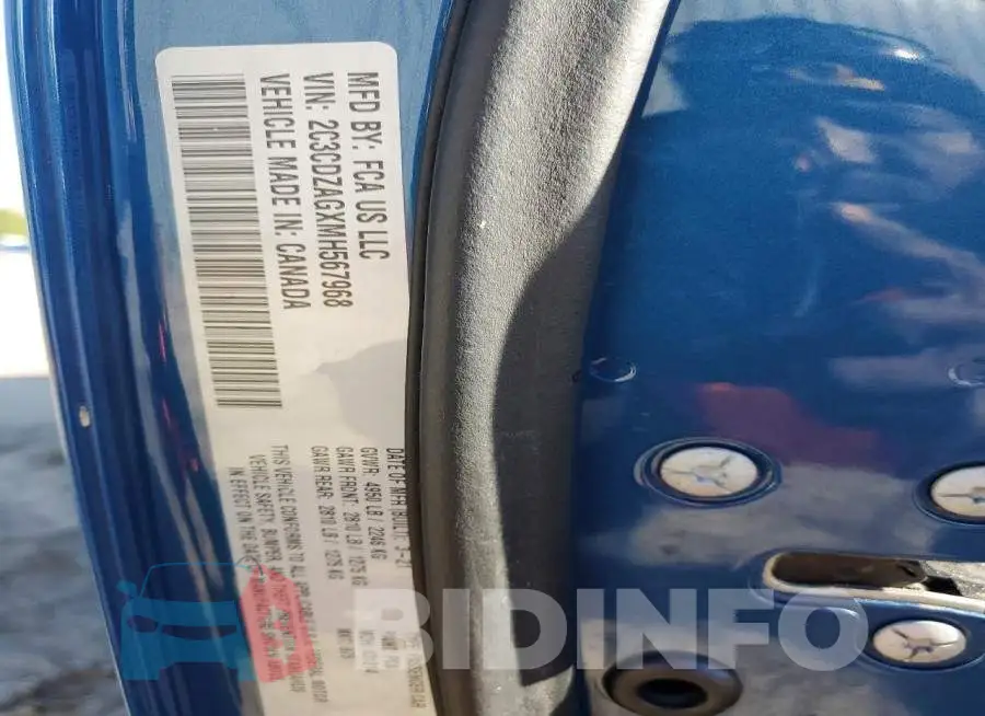 2C3CDZAGXMH567968 Photo# 12