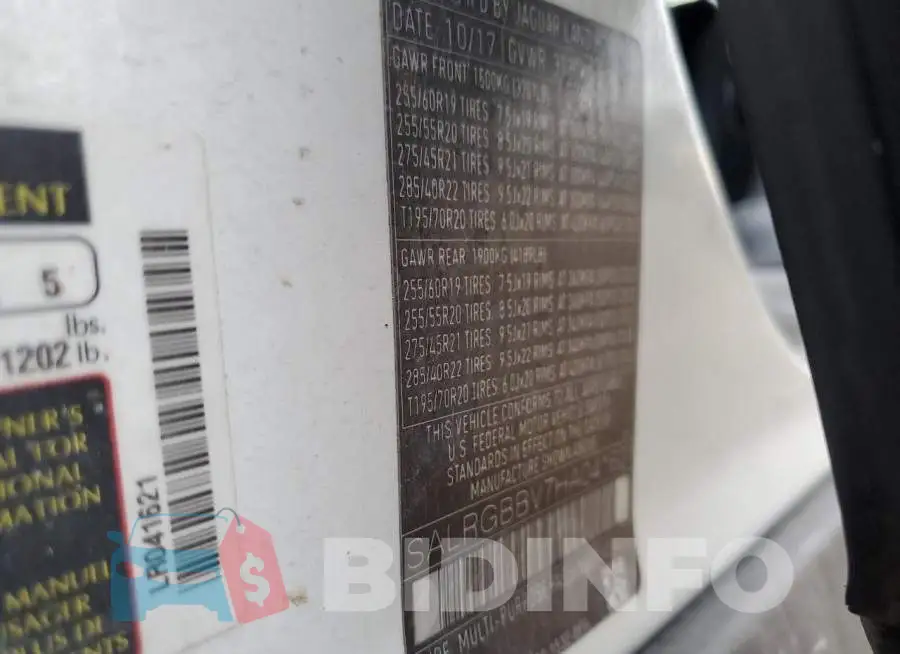SALRGBBV7HA041621 Photo# 13