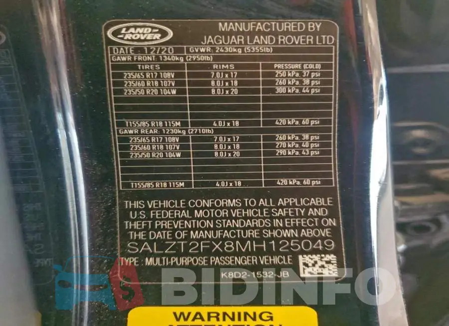 SALZT2FX8MH125049 Photo# 12