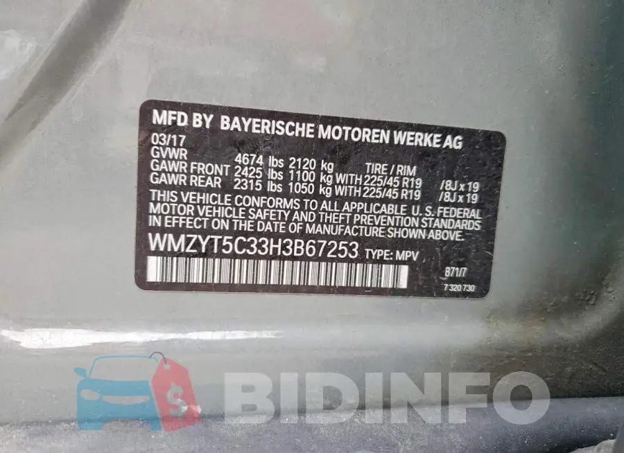 WMZYT5C33H3B67253 Photo# 13