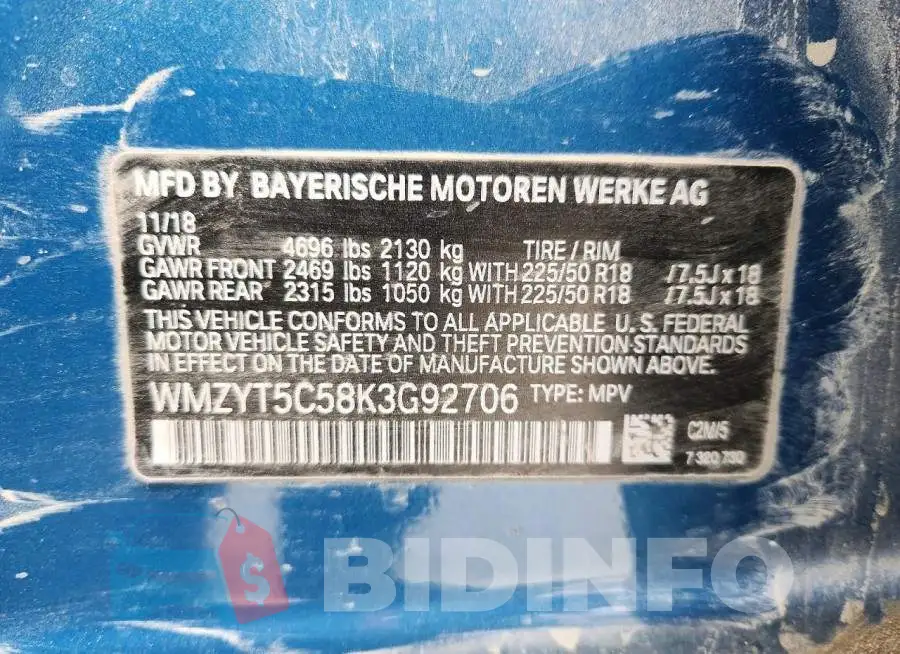 WMZYT5C58K3G92706 Photo# 13